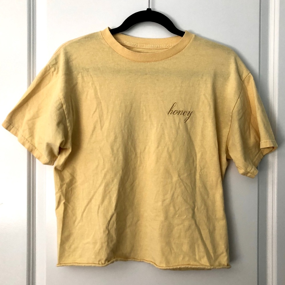 Brandy Melville Honey Embroidery Top